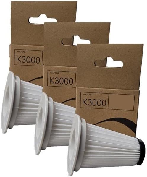 K3000 CSV HEPA Filter Replacement 3 Pack - Compatible with Kenmore CORDLESS STICK VACUUM MODEL 10438 - DS4015 - DS4020 - DS4065 - DS4090 - DS4095 Cloth Bags and 2 CF 2 Filters. Also compatible with Miele Type Z and Panasonic U-2