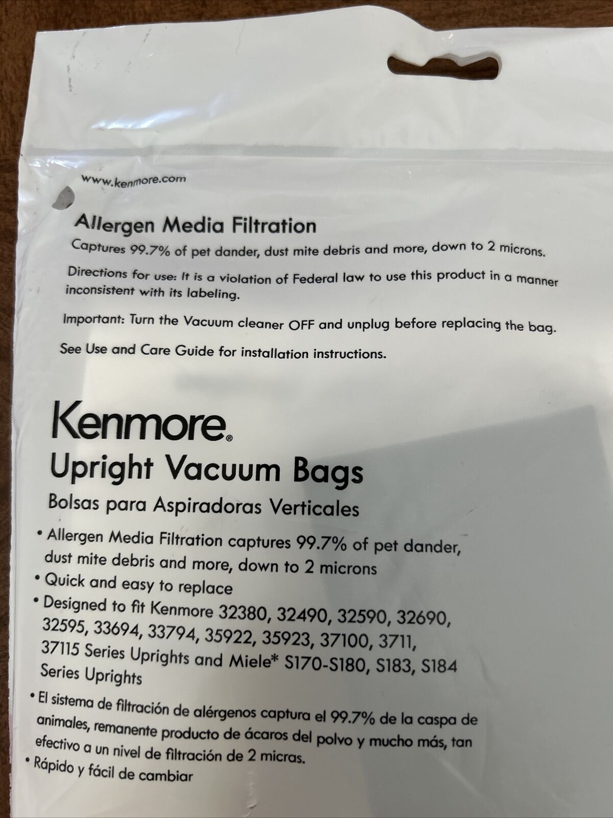 8 Kenmore Allergen TYPE O & U Cloth Vacuum Bags Includer 1 foam Filter for Upright Sears models Progressive Intuition Elite, Panasonic Type U-2 Vacuum Bags U O 50688 50690 5068 by Electrolux Home Care Inc