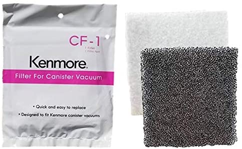6 Kenmore Q / C HEPA Canister Vacuum Bags, 1 CF1 81002, 1 EF1 86889 Exhaust Filter. Progressive Intuition