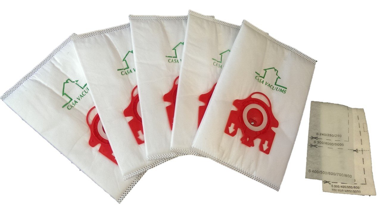 Miele Type FJM 3D Efficiency HyClean Dust Bag (10 Pack + 4 Filters) S241 - S256i * S290 and S291 * S300i - S399 * S500 - S578 * S700 - S768 * S4000 - S4999 * S6000 (C2)
