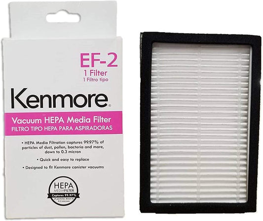 Kenmore 86880 EF-2 EF2 20-86880 HEPA Media Vacuum Cleaner Exhaust Air Filter for Upright and Canister Vacuums