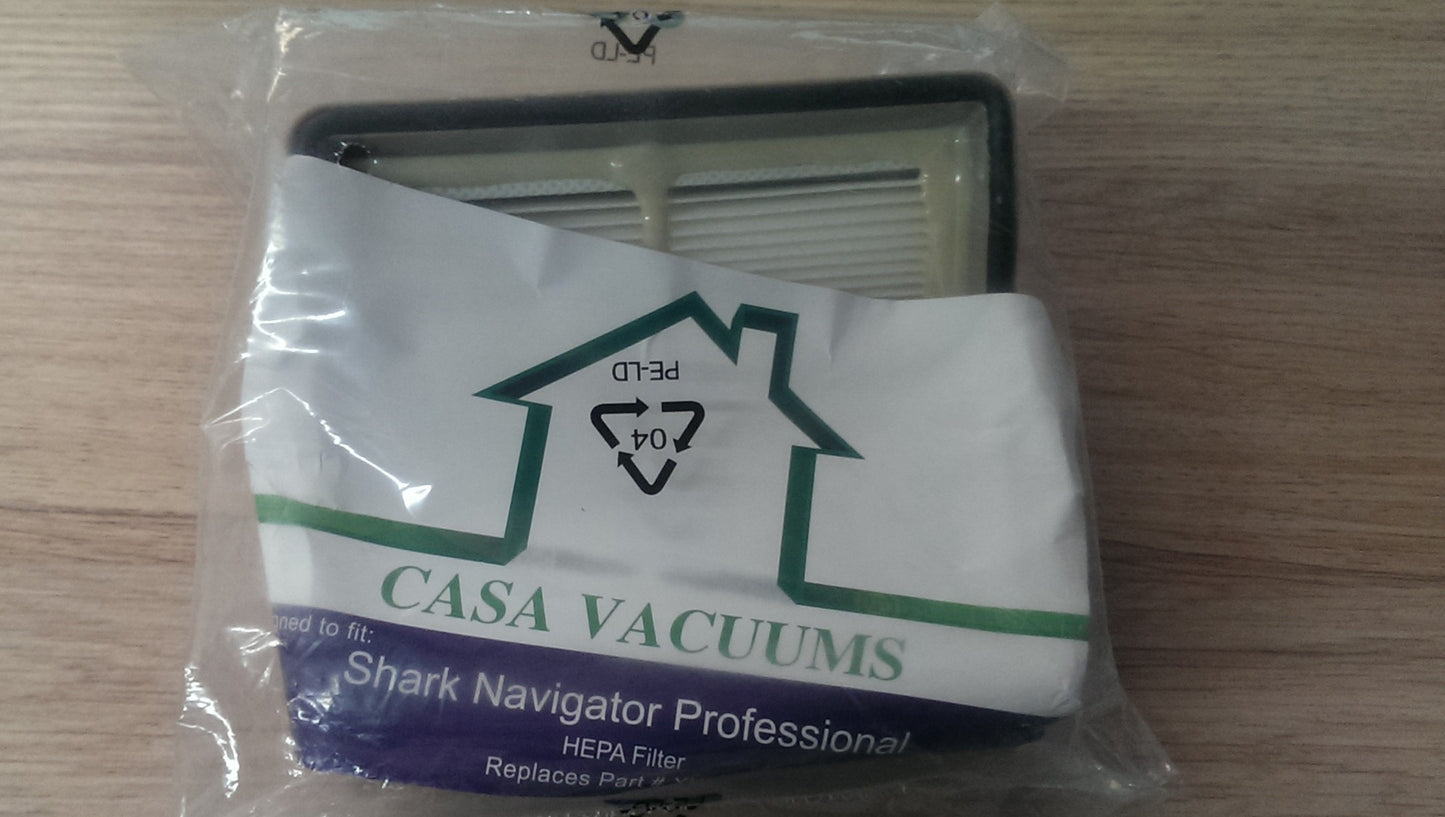 Shark Navigator Professional Hepa Filter fits NV80, NV70, NVC80C, UV420, NV90 part # XHF80, Designed and Engineered by Casa Vacuums