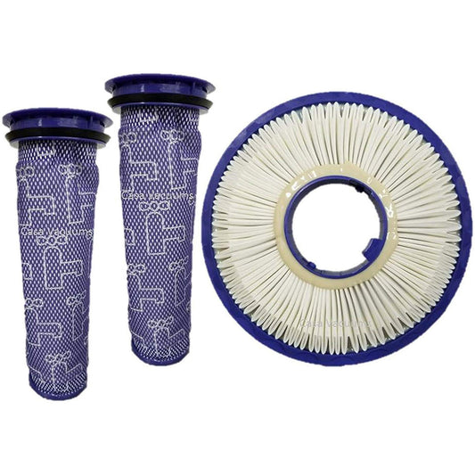 Casa Vacuums replacement 2+1 Filter Kit for Dyson DC41, DC65, DC66 HEPA Post Filter & Pre Filter. For Animal, Multi Floor and Ball Vacuums. Compare to Part # 920769-01 & 920640-01