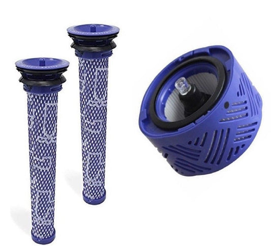 2+1 Pack. 2 Pre Filters + 1 Hepa Filter for Dyson V6 Absolute Cordless, Stick Vacuum. Compare to part # 965661-01 & 966741-01