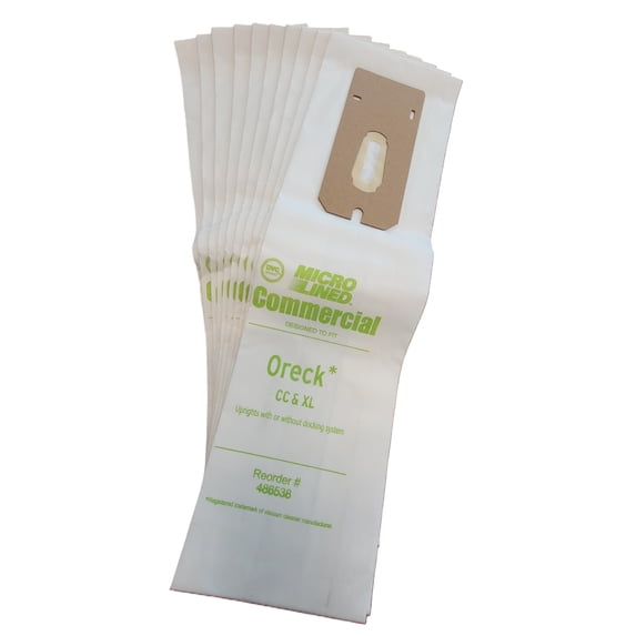Micro Lined Commercial Oreck CC & XL Vacuum Cleaner Bags for Oreck XL2100RHS, XL5, XL7, XL21, 2000, 3000, 4000, 7000, 8000, and 9000 Series (10 Pack)