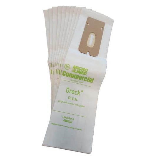 Micro Lined Commercial Oreck CC & XL Vacuum Cleaner Bags for Oreck XL2100RHS, XL5, XL7, XL21, 2000, 3000, 4000, 7000, 8000, and 9000 Series (10 Pack)