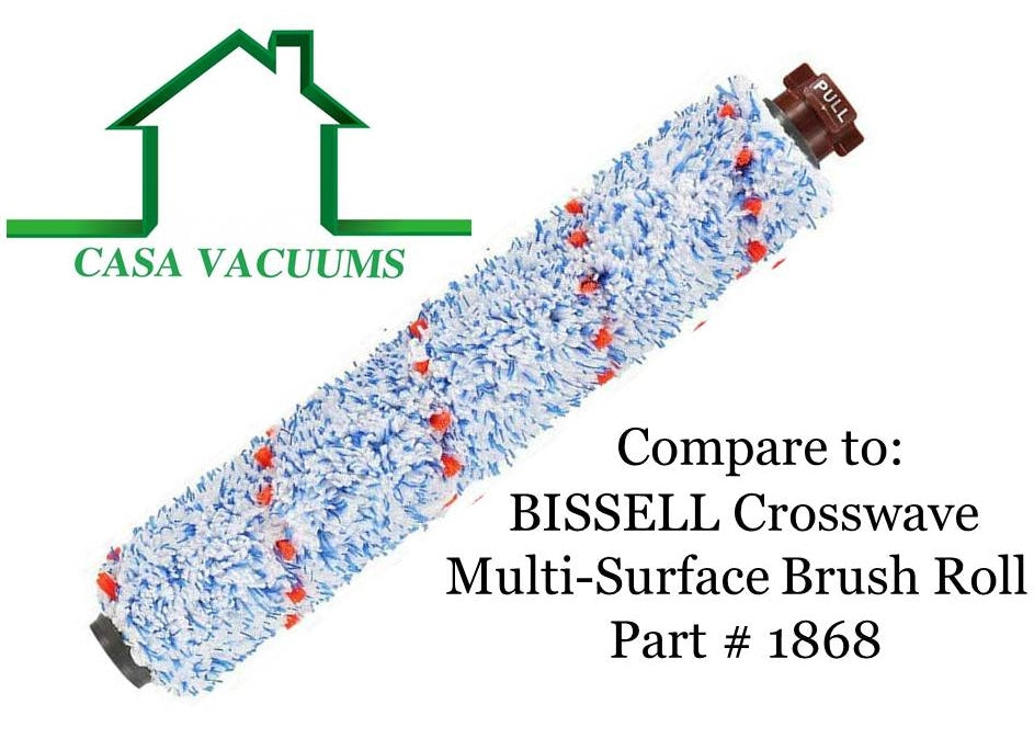 Bissell 1868 Multi Surface Brush Roll - For use in Bissell cross wave all-in-one Multi-Surface cleaner 1785 series. Replaces Part # 1608683,160-8683, 1608684.  Designed and Engineered by Casa Vacuums