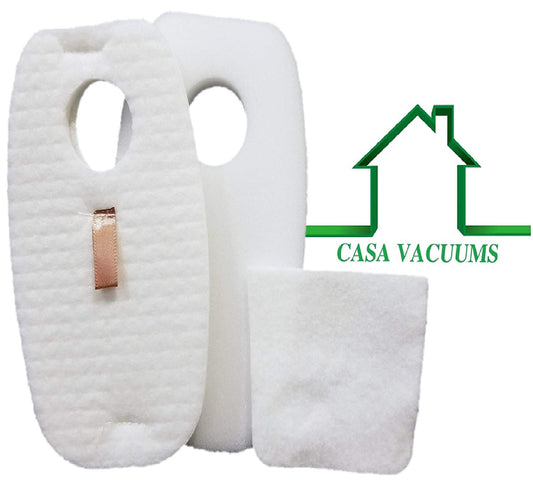 Casa Vacuums - Replacement for Shark Rocket DuoClean HV380 ✱ HV380W ✱ HV381 ✱ HV382 ✱ HV383 ✱ HV384Q Foam + Felt Filter Kit, Compatible to OEM part #'s XFFH380 & XPSTFH380