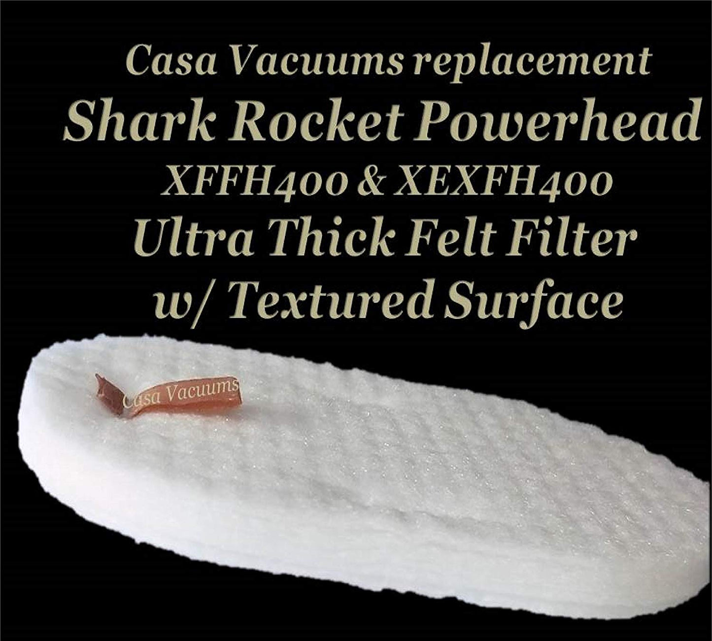 2 Pack - Shark Rocket Powerhead AH400 * AH400C * AH401 * AH401C * AH405 * AH450REF * AH452 * AH454Q; 2 Foam + 2 Felt Filter Kits, OEM Part #'s XFFH400 & XEXFH400