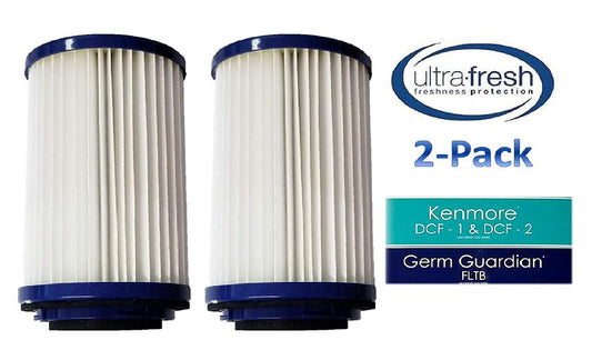 2 - Pack - Kenmore DCF-1 DCF-2 Washable & Reusable Allergen HEPA Filters, Part #'s 82720, 471178 & 82912. Designed to fit Kenmore Bagless Upright Vacuum Cleaners