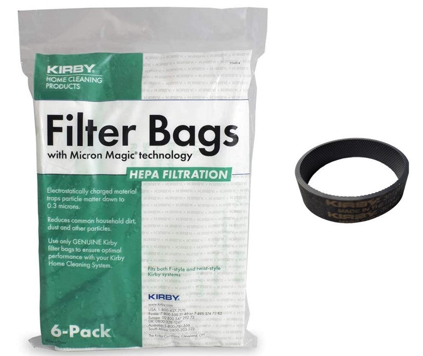 Kirby 204814 Vacuum Bags + 1 Belt