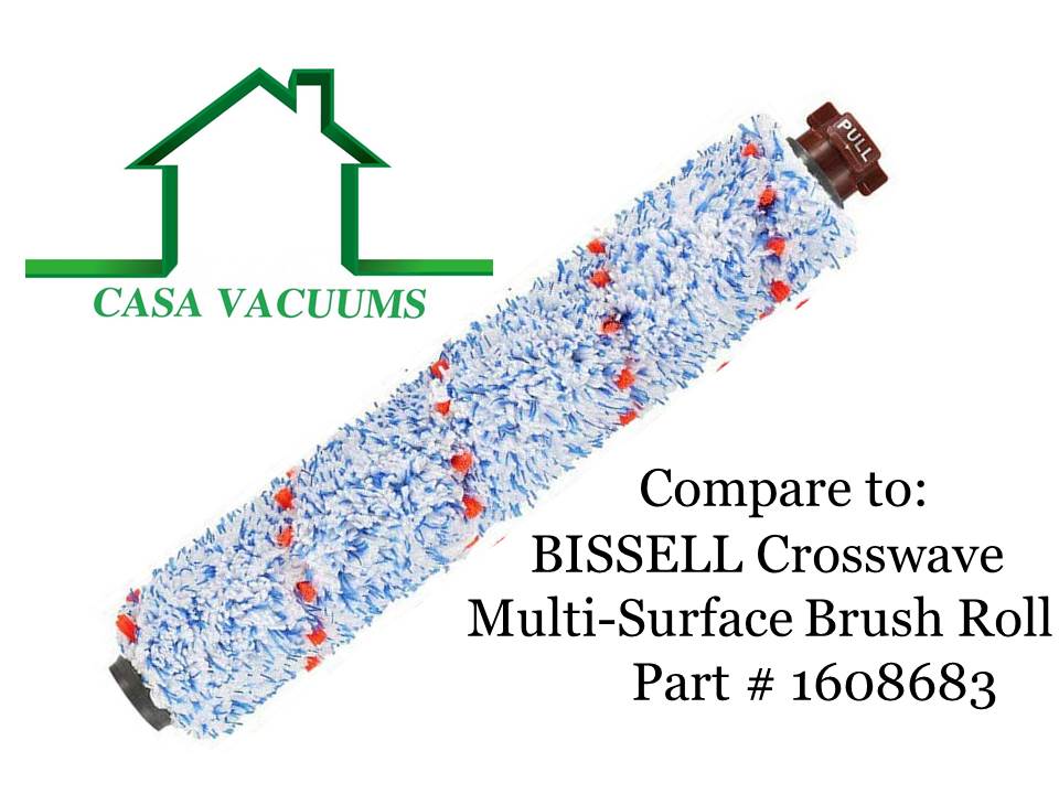 Bissell 1868 Multi Surface Brush Roll - For use in Bissell cross wave all-in-one Multi-Surface cleaner 1785 series. Replaces Part # 1608683,160-8683, 1608684.  Designed and Engineered by Casa Vacuums